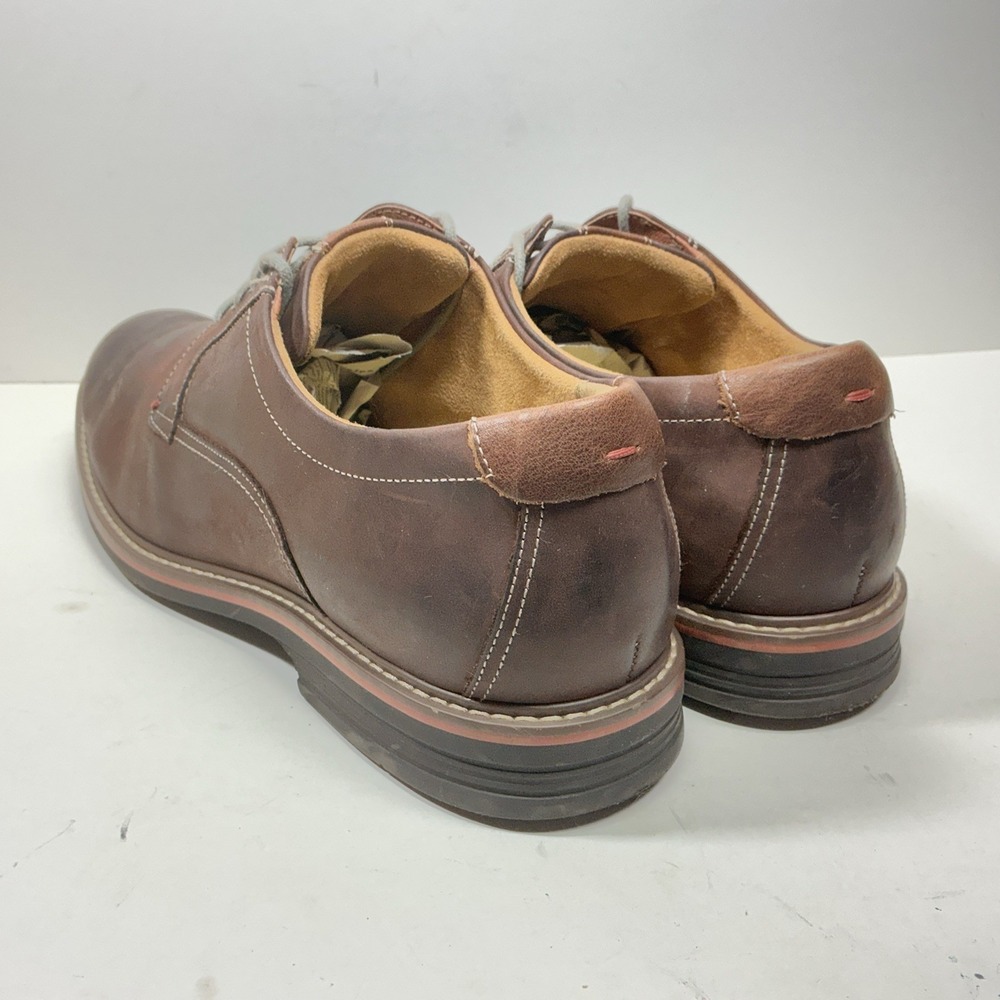 Florsheim Norwalk Plain Toe Oxford Brown Leather Shoes Comfortech Mens 13W - Picture 4 of 8